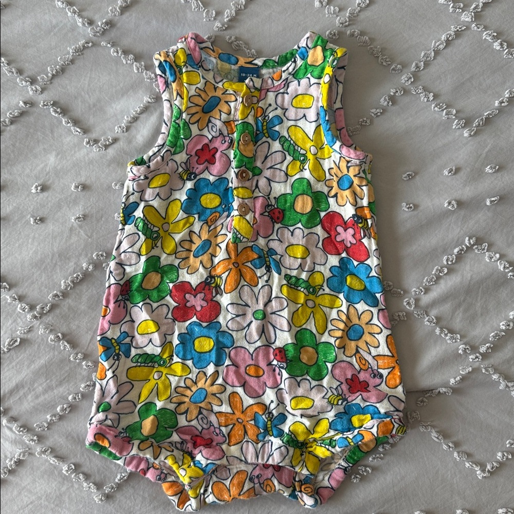 Old Navy Floral Kids Romper - Multicolor